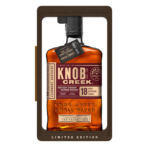 Knob Creek 100 Proof 18 Year Old Kentucky Straight Bourbon Whiskey 750 ...