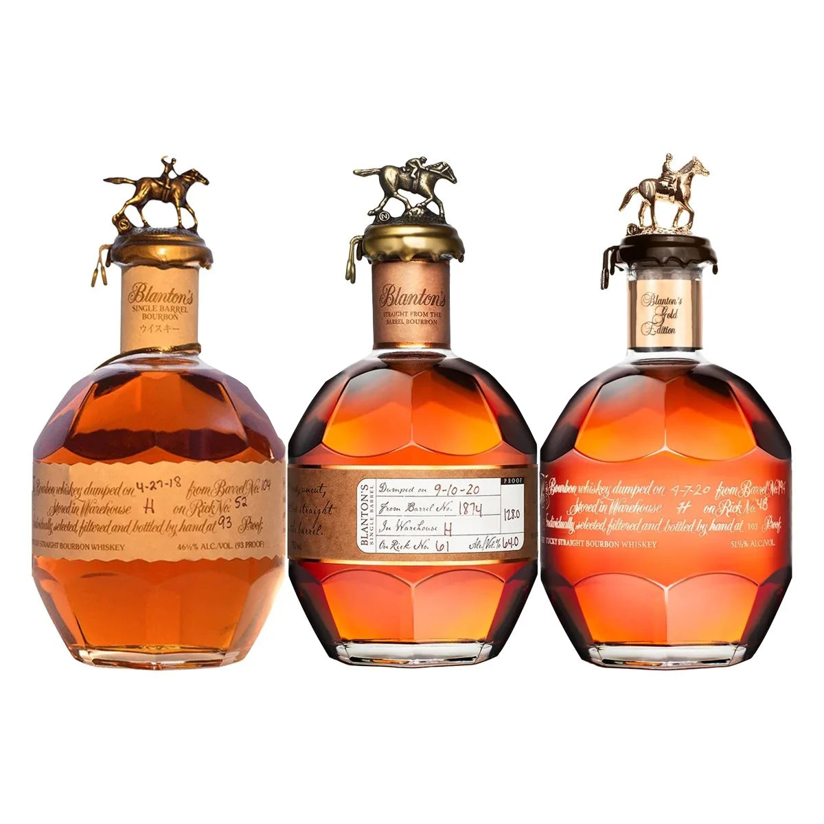Blanton's Red Label, Straight From The Barrel & Gold Label Bundle - i Shop Liquor