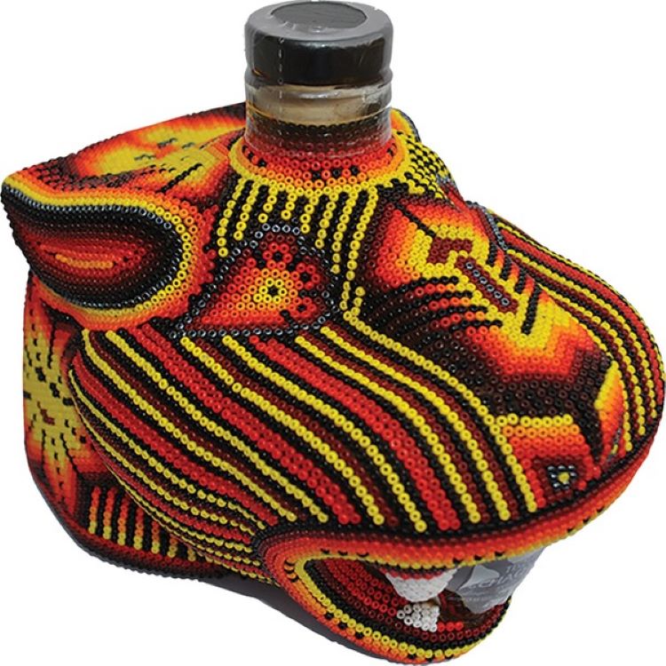 Chaquira Beaded Jaguar Anejo Tequila - ishopliquor