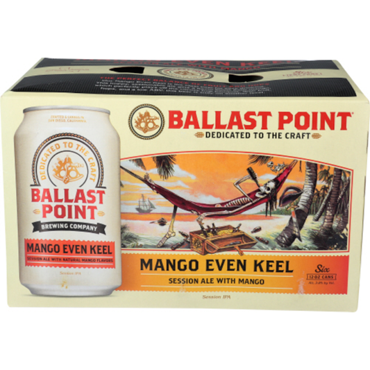 Ballast Point Mango Even Keel Session Ipa 6pack - ishopliquor