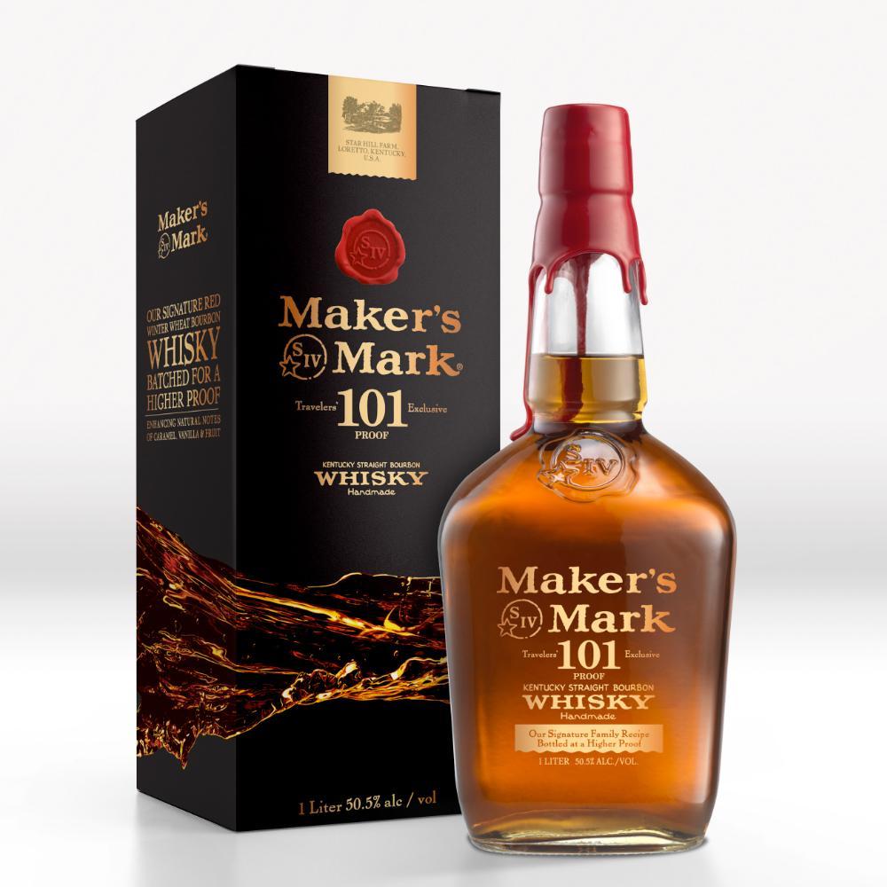 Makerâ€™s Mark 101 Proof "Travelers Exclusive" Straight Bourbon Whiskey