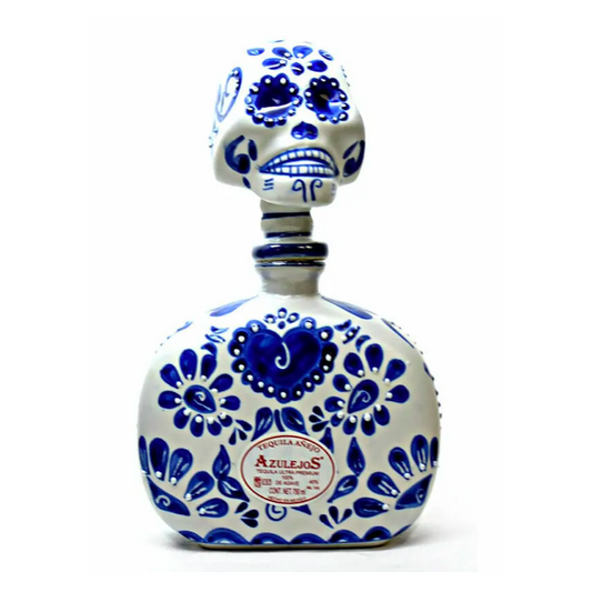 Los Azulejos Skelly Tequila Anejo Talavera - ishopliquor