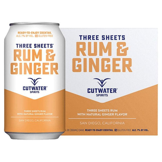 Cutwater Rum & Ginger Canned Cocktail 4 Pack - ishopliquor
