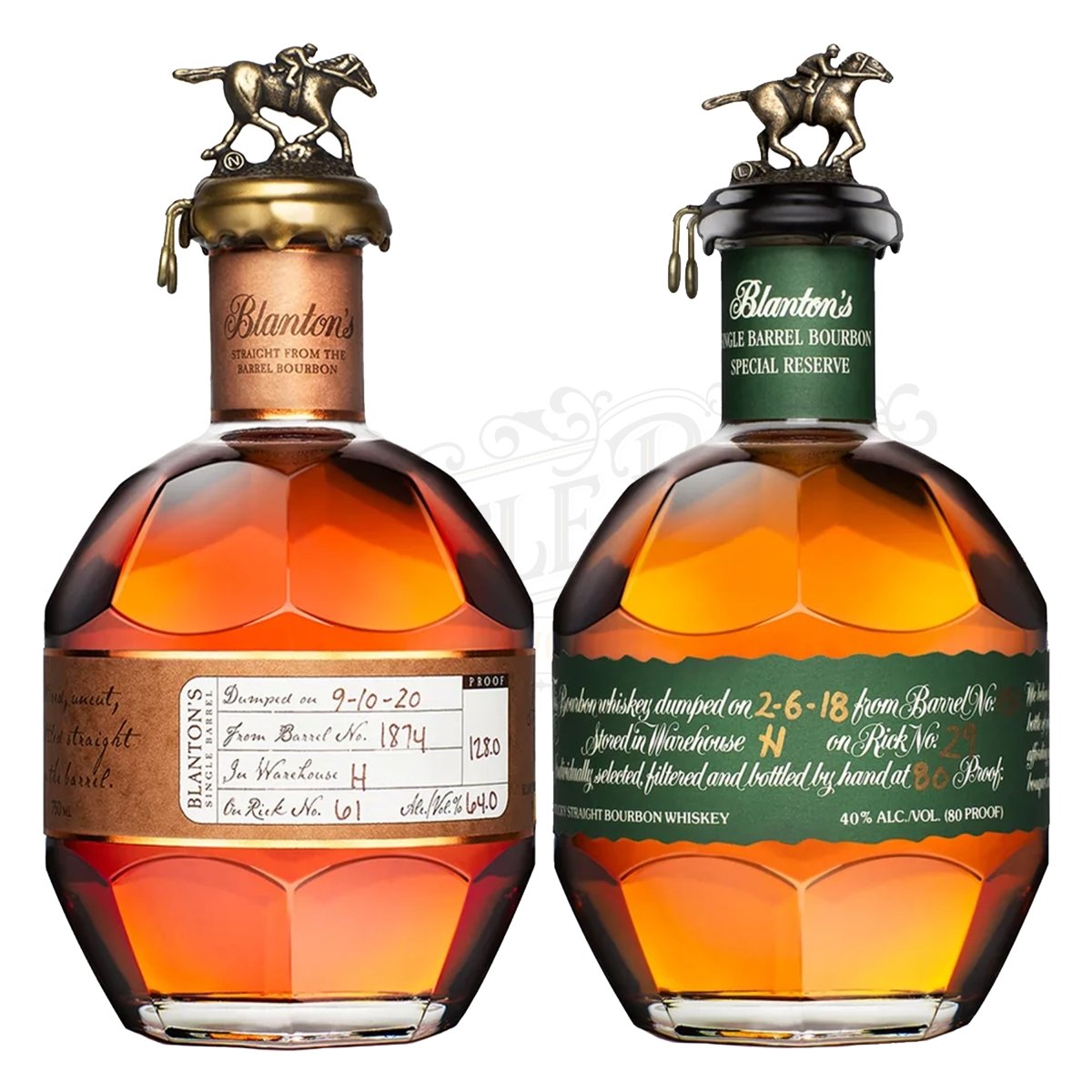 Blanton's Straight From The Barrel & Green Label Bundle