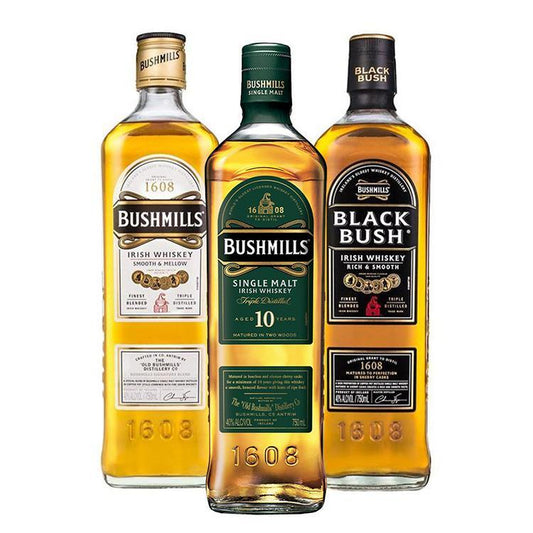 Bushmills Irish Whiskey & 10 Year & Black Bush Bundle