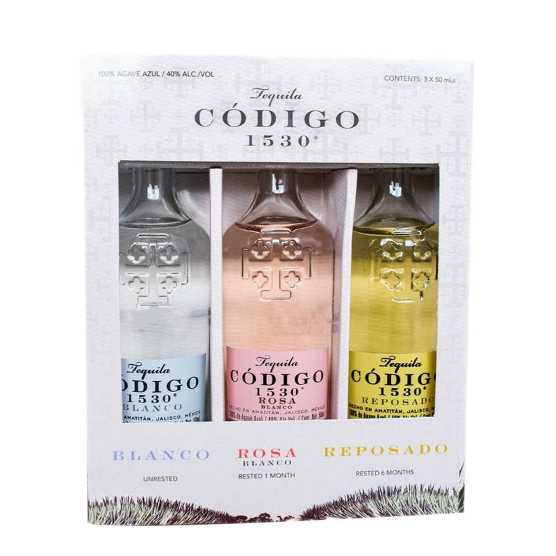 CoÌdigo 1530 Tequila 3 Pack 50ml Gift Set