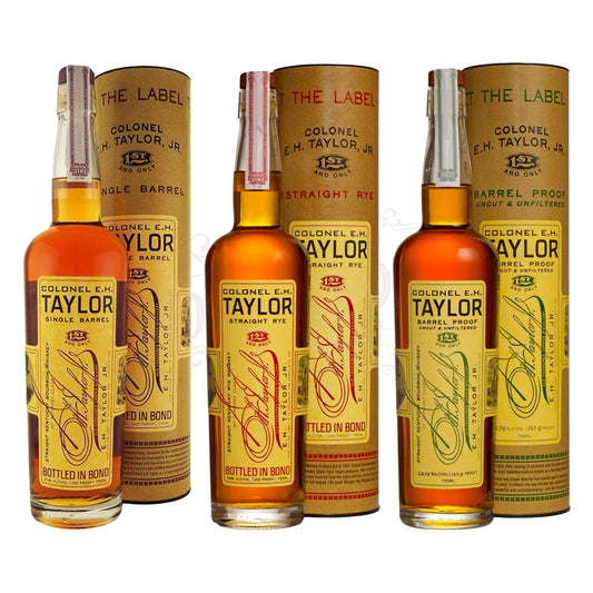 E.H. Taylor Single Barrel Bourbon, Straight Rye & Barrel Proof Bundle