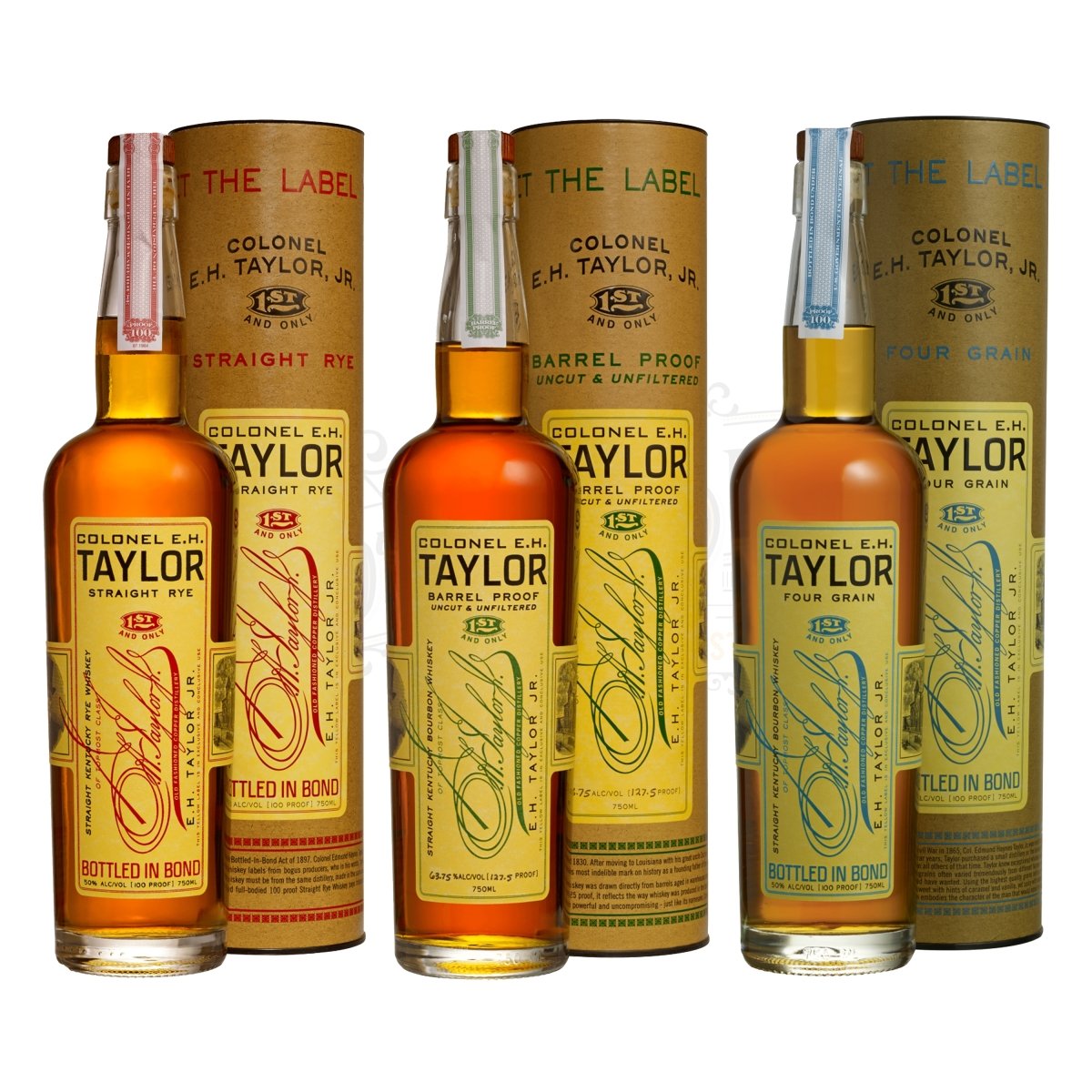 E.H. Taylor Straight Rye Bourbon, Barrel Proof & Four Grain Bundle - i Shop Liquor
