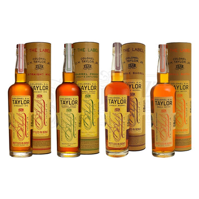 E.H. Taylor Straight Rye Bourbon, Barrel Proof, Single Barrel, & Small Batch Bundle