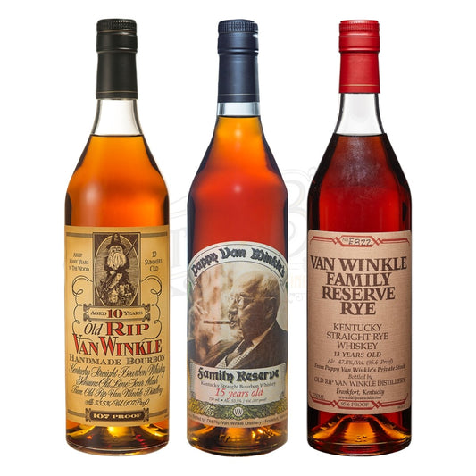 Pappy Van Winkle 10 Year Bourbon, 15 Year & Family Reserve Rye Bundle