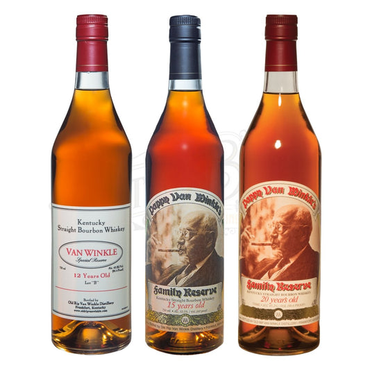 Pappy Van Winkle 12 Year Bourbon, 15 Year & 20 Year Bundle