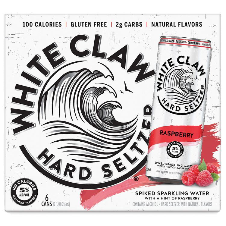 White Claw Hard Seltzer Raspberry 6pk - ishopliquor